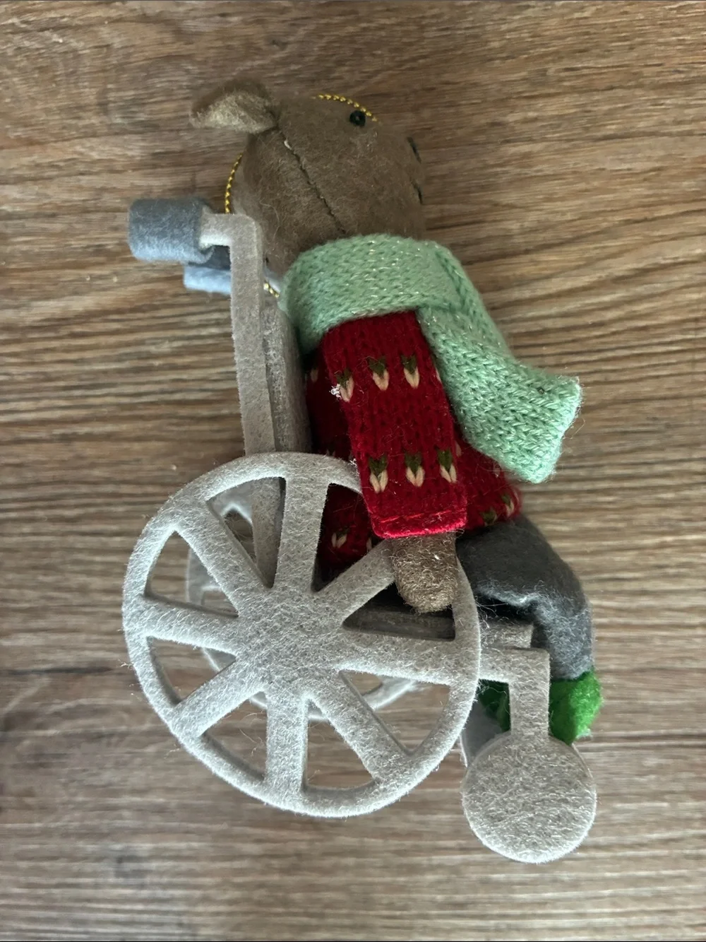 Felt Mouse Christmas Ornament NWT